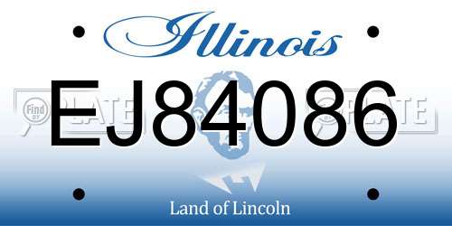 EJ84086 Illinois License Plate