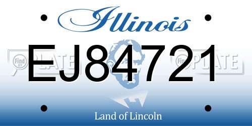 EJ84721 Illinois License Plate