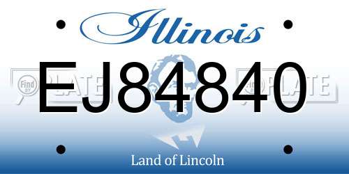 EJ84840 Illinois License Plate