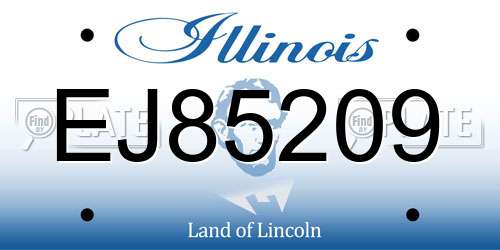 EJ85209 Illinois License Plate