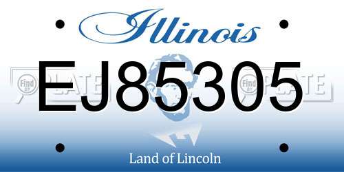 EJ85305 Illinois License Plate