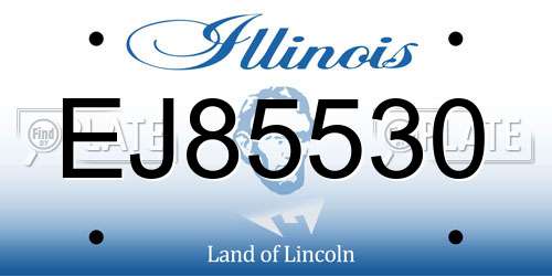 EJ85530 Illinois License Plate