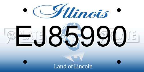 EJ85990 Illinois License Plate