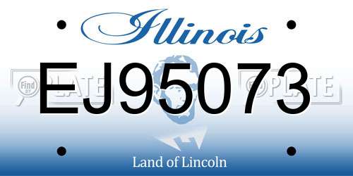 EJ95073 Illinois License Plate