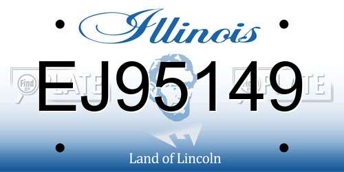 EJ95149 Illinois License Plate