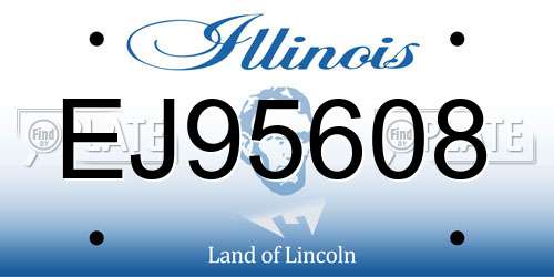 EJ95608 Illinois License Plate