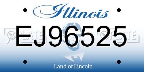 EJ96525 Illinois License Plate