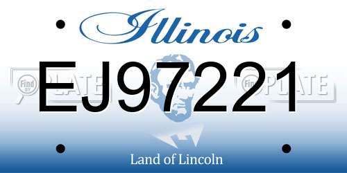 EJ97221 Illinois License Plate