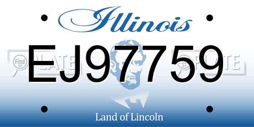 EJ97759 Illinois License Plate