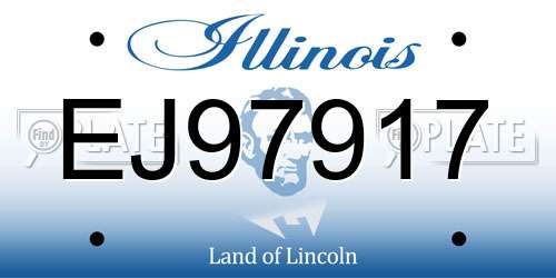 EJ97917 Illinois License Plate