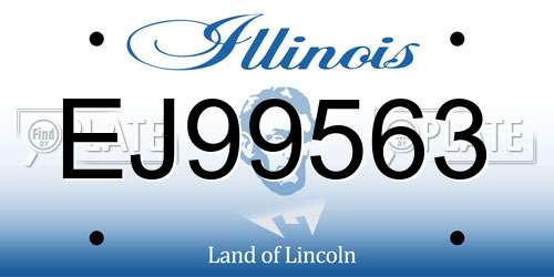 EJ99563 Illinois License Plate