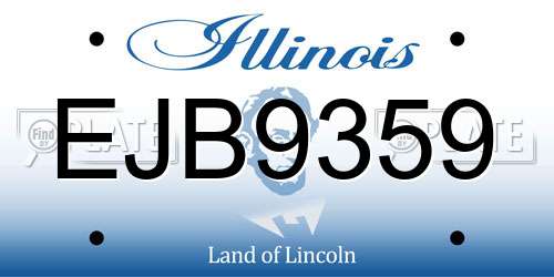 EJB9359 Illinois License Plate