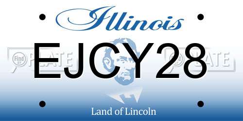 EJCY28 Illinois License Plate