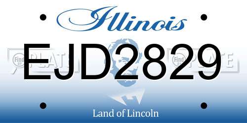 EJD2829 Illinois License Plate
