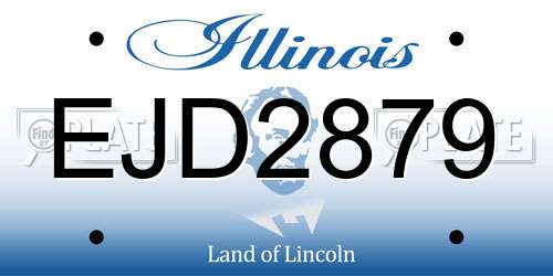 EJD2879 Illinois License Plate