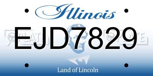 EJD7829 Illinois License Plate