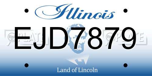 EJD7879 Illinois License Plate