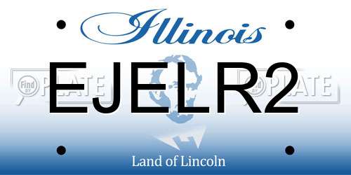 EJELR2 Illinois License Plate