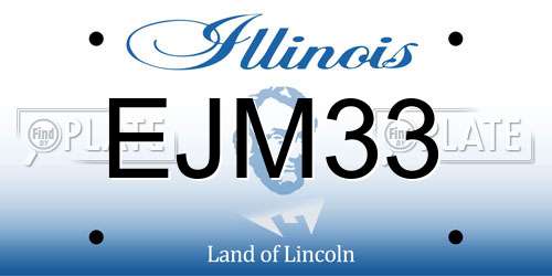 EJM33 Illinois License Plate