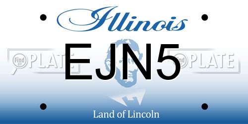 EJN5 Illinois License Plate