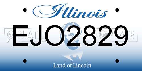 EJO2829 Illinois License Plate