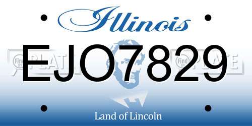 EJO7829 Illinois License Plate