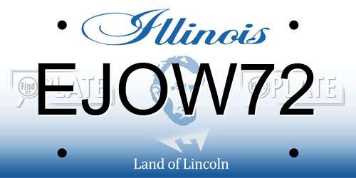 EJOW72 Illinois License Plate