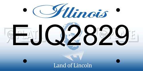 EJQ2829 Illinois License Plate