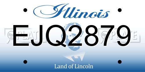 EJQ2879 Illinois License Plate