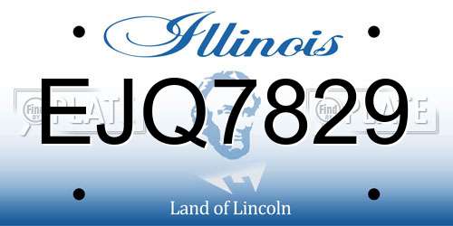 EJQ7829 Illinois License Plate