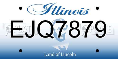 EJQ7879 Illinois License Plate