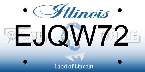 EJQW72 Illinois License Plate