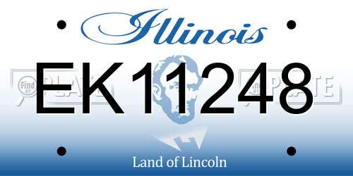 EK11248 Illinois License Plate