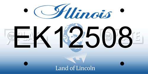EK12508 Illinois License Plate