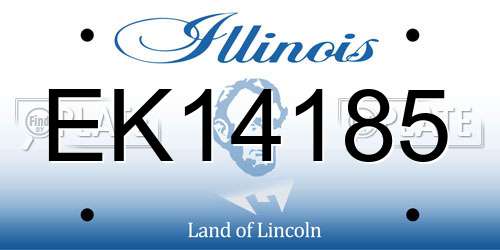 EK14185 Illinois License Plate