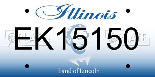 EK15150 Illinois License Plate