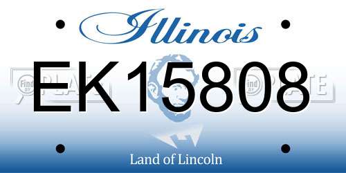 EK15808 Illinois License Plate
