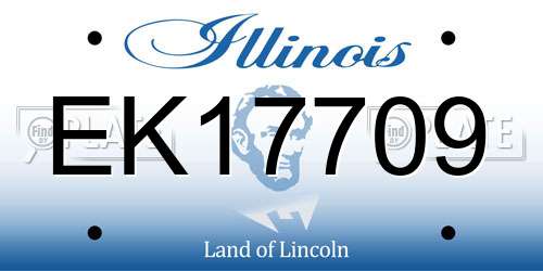 EK17709 Illinois License Plate