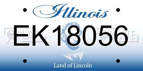 EK18056 Illinois License Plate