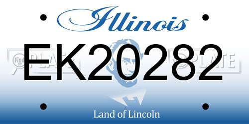 EK20282 Illinois License Plate
