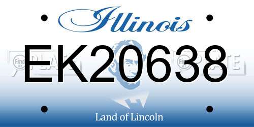 EK20638 Illinois License Plate