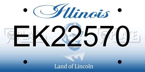 EK22570 Illinois License Plate