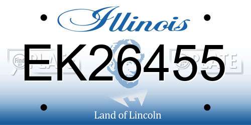 EK26455 Illinois License Plate