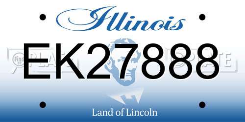 EK27888 Illinois License Plate