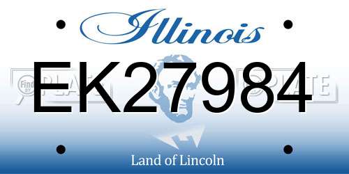 EK27984 Illinois License Plate