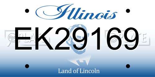 EK29169 Illinois License Plate