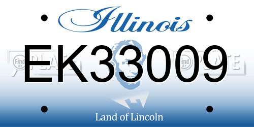 EK33009 Illinois License Plate