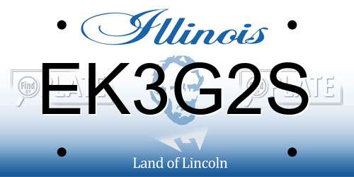 EK3G2S Illinois License Plate
