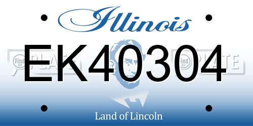 EK40304 Illinois License Plate