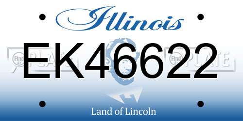 EK46622 Illinois License Plate